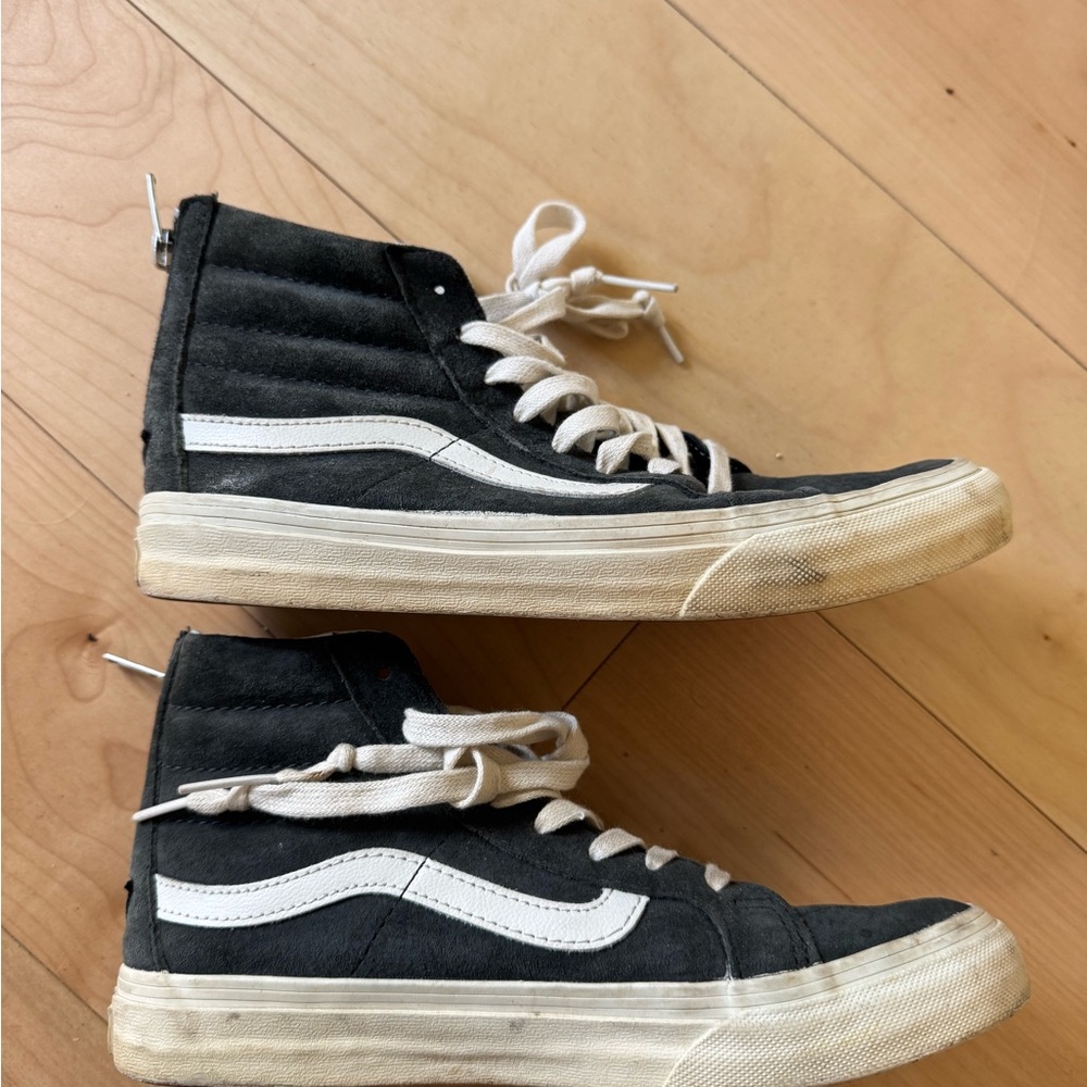 Vans Vintage Sk8 Hi Zips in blue suede - Picture 2 of 6